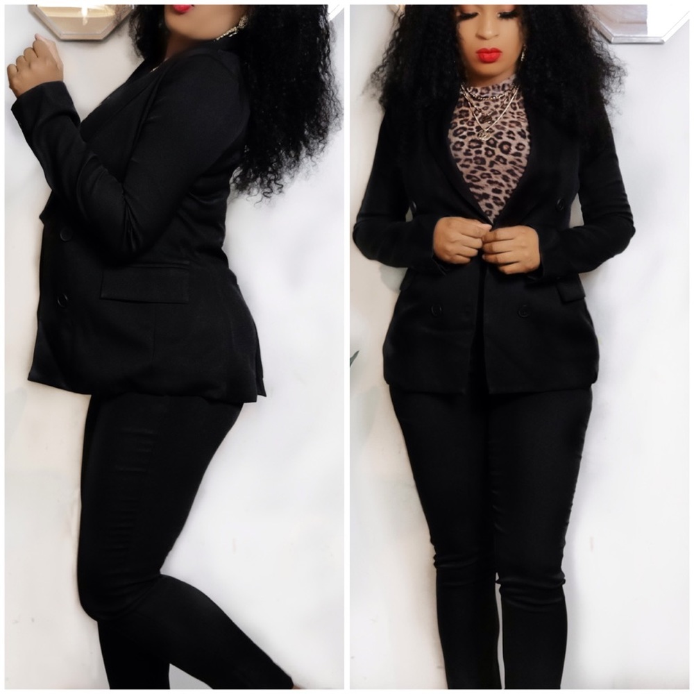 Solid Black suit set